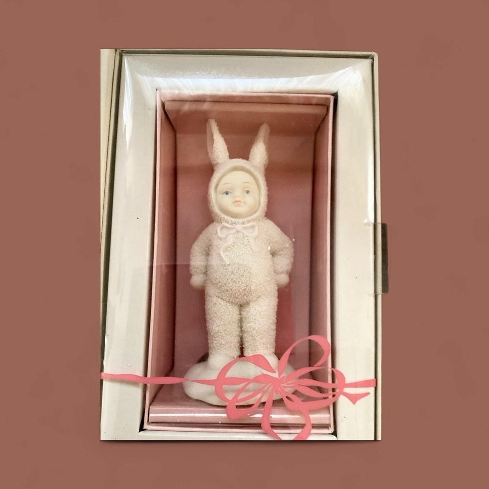 Vintage Snow Bunnies Dept 56 Springtime Stories Easter Basket 1994 In Box